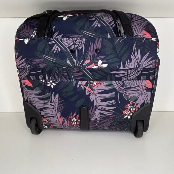 VANKEAN Rolling Laptop Bag Wheeled Briefcase Floral Travel Carry On Tote - Picture 5 of 12